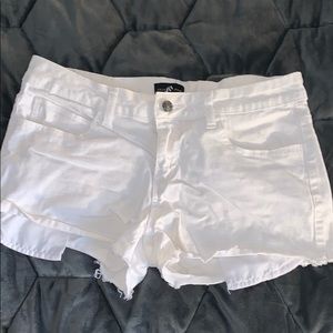 Cello White Low Waisted Jean Shorts